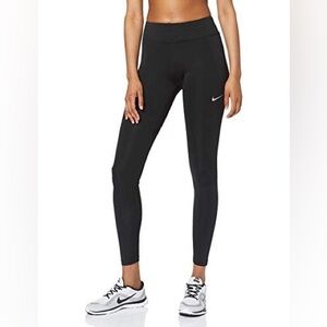 NWT Nike Women’s Mid Rise Fast Running Tights AT3103-010 Color Black